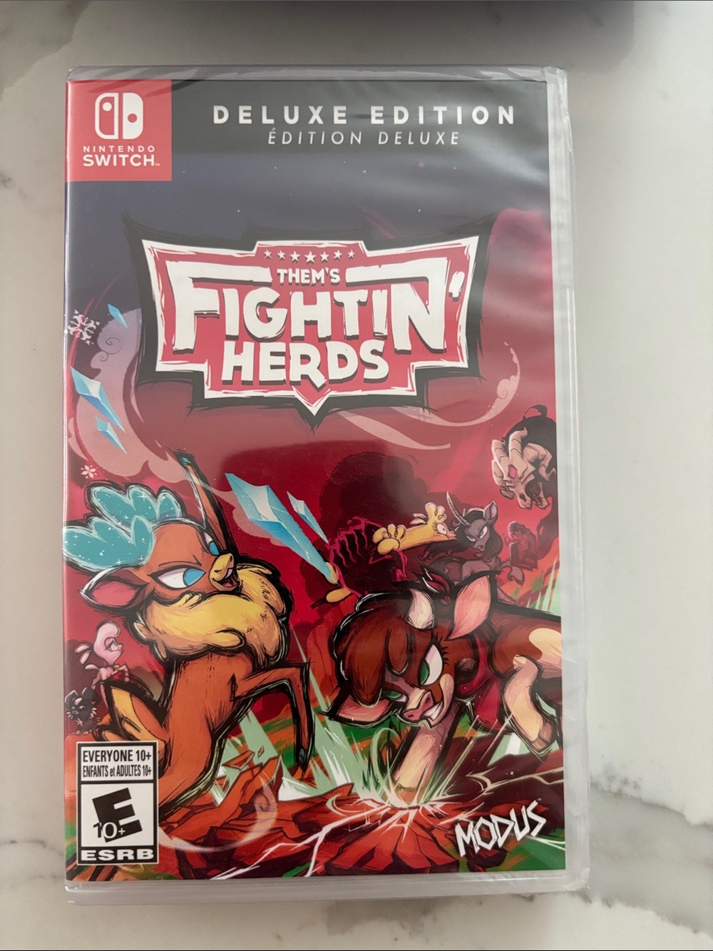 Nintendo Them's Fightin' Herds Deluxe Edition - Red and Green Cover
